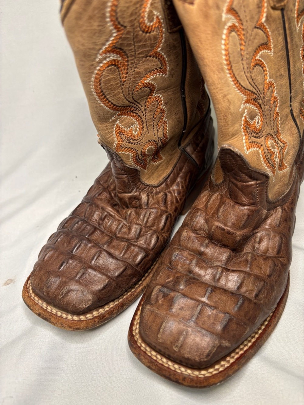 Anderson Bean Kids Horse Power Western Cowboy Boots Boys 11 Kids Roper - Picture 2 of 7